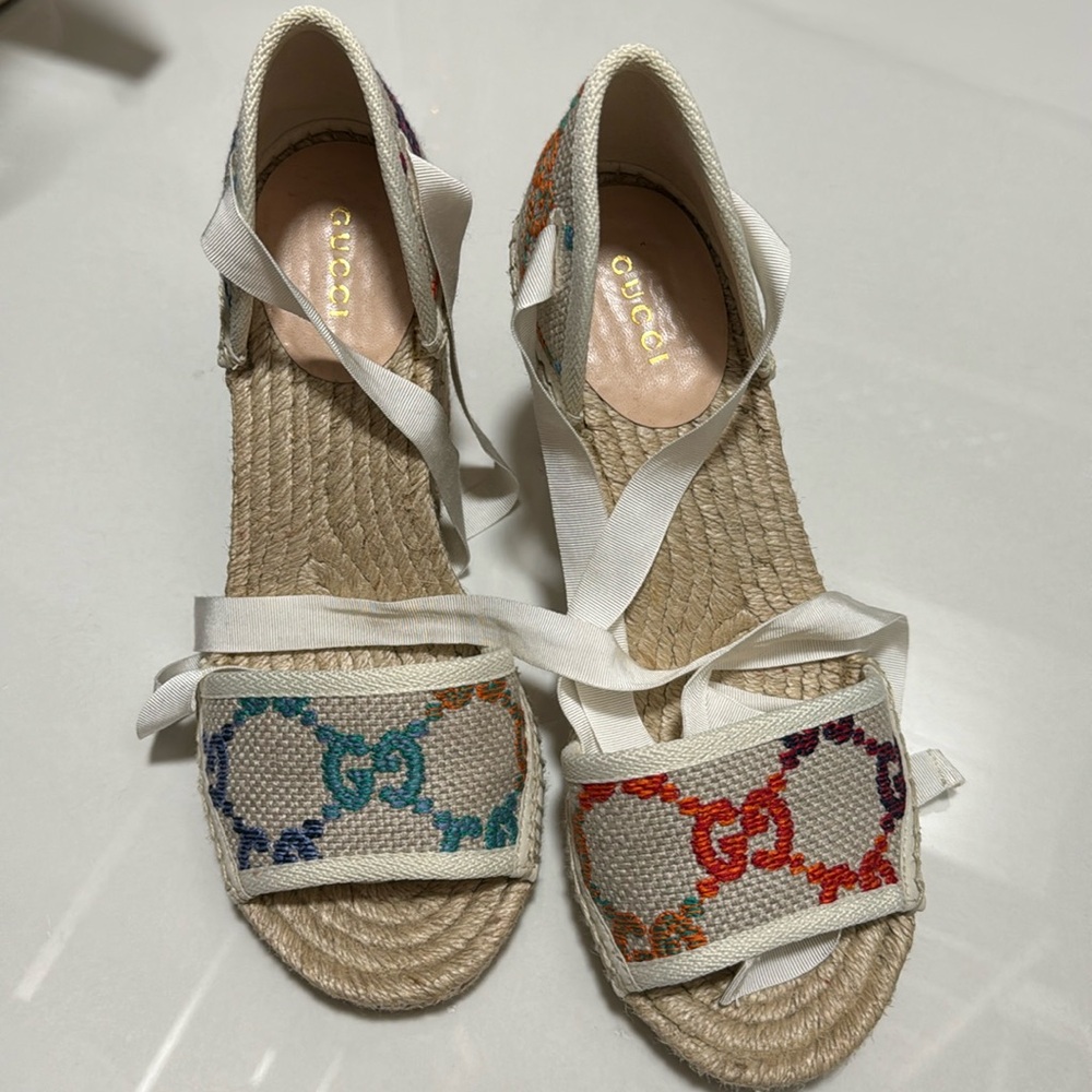 Gucci Rainbow Wedges Size 36.5